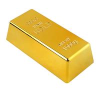 Gold Bar Repliica Brick - Fake Gold Bar Boxes | Golden Brick Bullion Glittering Movie Prop | Fake Gold Coin Pirate coiins | Pirate paarty Prop Decorations For Craft For Movie Prop Novelty Joke