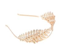Gold Baroque Leaf Crown Hair Hoop for Wedding Halloween Season | Iron Construction, Reusable Comfortable Fit, Photo Shoot and Holiday Wear, Single Piece for Hair Styling