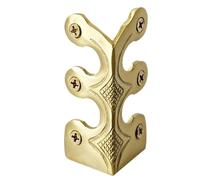 Gold Baseboard Corner Protectors - 2 Pieces Solid Brass Skirting Board Protectors For Home Decor