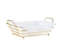 Gold Baskets for Bread Serving, Parties Gold Wire Basket for Fruit Vegetables Bread (1)