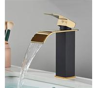 Gold Bathroom Basin Faucet Waterfall Outlet Deck Installation Sink Mixer Cold and Hot Mixing Crane Kitchen Washing Tap