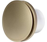 Gold Bathroom Extractor Fan 100mm with Timer Function, ABS Plastic, 15W Motor, Wall or Ceiling Mount, 32dB Noise Level