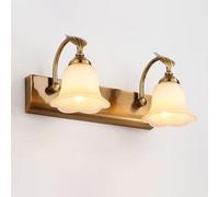 Gold Bathroom Wall Lamp Metal Vanity Wall Light,Glass Shade Wall Sconce,Bathroom Light Fixtures Over Mirror,Wall Mounted Lamp for Bedroom Living Room Study Room Dining Room Stairs Porch Hall(2
