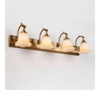 Gold Bathroom Wall Lamp Metal Vanity Wall Light,Glass Shade Wall Sconce,Bathroom Light Fixtures Over Mirror,Wall Mounted Lamp for Bedroom Living Room Study Room Dining Room Stairs Porch Hall(4