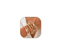 Gold Beaded Bracelets for Women Dainty Stackable Pearl Bow Bracelet Set Multilayer Bowknot Ball Stretch Bracelet Pack Trendy Everyday Jewelry Gifts, M, CCB, No Gemstone