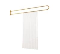 Gold Beauty Salon Partition Curtain Rod WallMounted LightTransmitting Divider Screen Ideal for SPA and Salon Privacy (200cm)