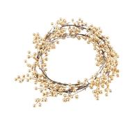 Gold Berry Christmas Garland With Light Artificial Garland For Indoor Mantle Staircase Home Xmas Decoration Pendant Necklaces for Women (Gold, One Size)