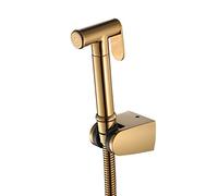 Gold Bidet Sprayer for Toilet Leakproof Handheld Set with Hose Easy Installation High Water Pressure for Personal Hygiene & Pet Bathing Adjustable Spray Settings