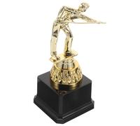 Gold Billiards Pool Trophy, 8 Inch Plastic Award Cup for Competitions | Billiard Player Statue, Smooth Glossy Finish, Display-friendly Size, Suitable for Snooker Winners, Youth Ceremonies and Bar