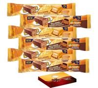 Gold Billions Chocolate Wafer Variety Bar PMP 39g - Golden Caramel, Chocolate & Hazelnut Wafer Bars - MVit (6 x Bars, Random Mixed)