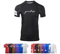 Gold BJJ Foundation Ranked Rashguard - No-Gi and Gi Jiu Jitsu Rash Guard - black - Medium