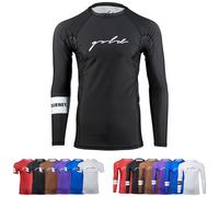 Gold BJJ Foundation Ranked Rashguard - No-Gi and Gi Jiu Jitsu Rash Guard - black - XXL