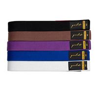Gold BJJ Jiu Jitsu Belt - Premium Belts with Rank Bar for Stripes - IBJJF Competition Approved, Blue, A3