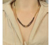 Gold Black Beaded Indian Asian Nazar Mangalsutra Choker Necklace The Colourful Aura Gold One Size