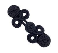 Gold/Black Chinese Knot Button Frog Closure Ribbon Fastener Cheongsam Costume Tang Suit Sewing Craft Accessories Chinese Knots Buttons Closure Sewing Fasteners