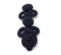 Gold/Black Chinese Knot Button Frog Closure Ribbon Fastener Cheongsam Costume Tang Suit Sewing Craft Accessories Chinese Knots Frog Buttons for Cheongsam