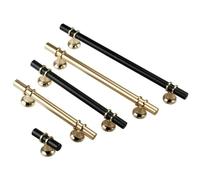 Gold Black Chrome T Bar Handle, Zinc Alloy Cabinet Drawer Pull Knob, Modern Kitchen Cupboard Hardware 96mm to 320mm Hole Spacing, 2 Pack