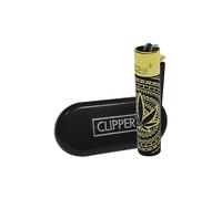 Gold Black Clipper Leaf Design Jet Flame Lighter