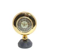 Gold Black Mantel Clock - Elegant Silent Sweep Tabletop Timepiece with Easy-to-Read Dial, Stylish Design, and Durable Build for Living Room, Bedroom, Office, or Home Décor (25 CM Mantel Clock)