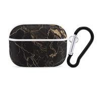 Gold Black Marble AirPod Pro Case, Anti Scratch Hard PC Cover with Keychain, AirPod Pro 2nd/1st Case Accessories for Women Men, White-Style