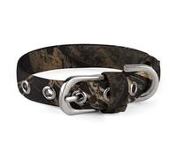 Gold Black Marble Dog Collar, Soft Comfortable Pet Collar for Small & Medium Dogs, Adjustable Durable Cat Collars for Puppies