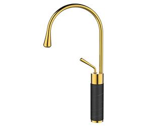 Gold/Black Marble Kitchen Sink Tap Bathroom Basin Mixer Bar Standing Faucet