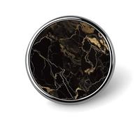 Gold Black Marble Round Badge for Men Women, Durable & Stylish Lapel Pins, Lightweight Metal Badges for Shirts, Jackets, Hats