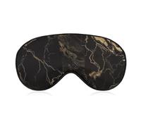 Gold Black Marble Sleep Mask for Women Men, Soft Eye Mask with Adjustable Strap for Sleeping, Light Blocking Travel Blindfold for Nap Comfortable Eye Cover for Home Office
