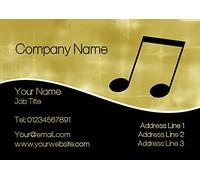 Gold Black Music Personalised Business Cards