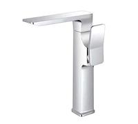 Gold & Black Tall Basin Mixer Tap - Waterfall Bathroom Sink Faucet, Hot & Cold Brass Above Counter Design - Elegant Chandelier Style for Modern Bath Decor Beauty Comes