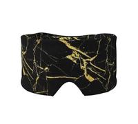 Gold Black Wallpaper Printed, Full Eye Covers Light Blocking Eye Mask Sleep Eye and Ear Muffs