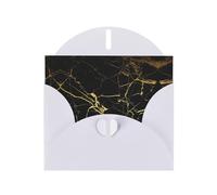 Gold Black Wallpaper Printing Blank Pearl Paper Greeting Card,Unique Notecards Designs, Envelopes For Thank You, Invitations