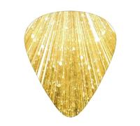 Gold Bling Print Guitar Pick for Men Women Triangle Instrument Accessories Plectrums(12pcs One sided)