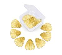 Gold Bling print Guitar Picks 12 Pack, Mixed (0.46-0.96mm) with Storage Case for Guitar,ukulele