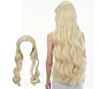 Gold Blonde Wig,Adjustable Realistic Artificial Prop - Halloween Cosplay Wig | For Party Costume Photo Session Stage Performance Comic Daily Role Game