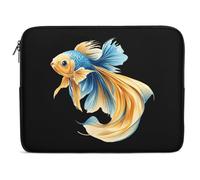 Gold Blue Betta Fish Laptop Case Sleeve Bag 17inch Durable Shockproof Protective Computer Carrying Cover Briefcase