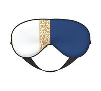 Gold Blue White Print Satin Sleep Mask & Eye Mask | Deep Dream Sleep Masks for Women & Men | Soft Sleeping Eye Mask to Nourish Skin