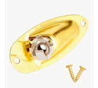 Gold Boat Input Output Jack Plate Socket With Screws For Fender Strat Guitar