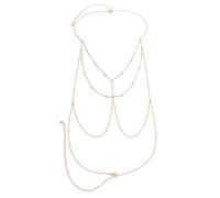 Gold Body Chains for Women, Sexy Alloy Body Chains, Adjustable Crossover Bra Body Chain Belly Waist Chains Bikini Beach Rave for Summer Beach Decoration, Sexy Beach Party