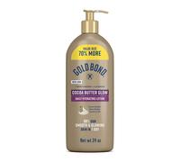 Gold Bond Cocoa Butter Glow Daily Hydrating Lotion with Shea Butter Cocoa Butter & Coconut Oil Exfoliating Moisturizer for Dry Skin 24 oz.