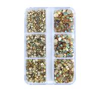 Gold Bottom 6 grids/Box Non Thermal Fixed Glass Rhinestones SS6-SS20 Mixed Size Flat Crystal Stone Bonded Diamond 3D Nail Art ac-Ghost Light-6 Grids-1440Pcs