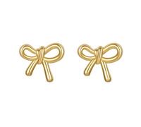 Gold Bow Earrings for Women Dainty Cute Bow Heart Stud Earrings Trendy Ribbon Bow Dangle Earrings Long Tassel Chain Earrings Dainty Cute Prom Statement Earrings Jewelry for Women, Metal, No Gemstone