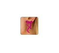 Gold Bow Earrings for Women Silver Ribbon Earring Red Valentines Earrings Hot Pink Bowknot Black Earring Coquette Elegant Jewelry Bow Accessories Valentines Gift for Her, average, Metal, No Gemstone