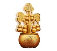 Gold Bowl Decor Traditional Rotatable Tree Wealth Ornament Bowl