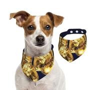 Gold Boxing Gloves,Pet Bib Scarf Cats Dog Bandana Dogs Towel Bib Adjustable Pet Scarf,S