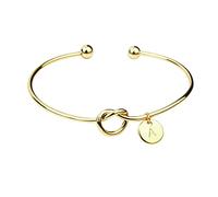 Gold Bracelets For Women Bracelet Knotted Day Bracelet Heart Letter Valentine's Open Shaped Fashion Pendant 26 Bracelet Bracelets Friendship Bracelet (A, One Size)