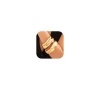 Gold Bracelets for Women Chunky Gold Bangles for Women Gold Cuff Bracelets Set Stackable Adjustable Open Bangle Bracelet, adjustable, Zinc, no gemstone