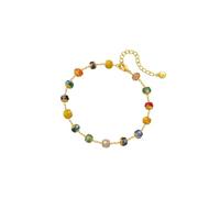 Gold Bracelets for Women Rainbow Beads Lantern Accessories Charms Crystal Bracelet Fashion Friendship Bracelets Gold Bracelets