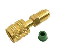 Gold Brass AC Coupler 5/16 Female 1/4 for SAE for R410a Gold