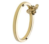 Gold Brass bee House Number with Bee design | 5 inch Modern Door Sign Numbers Signs Plaques | Street Home Address Numerals (0)